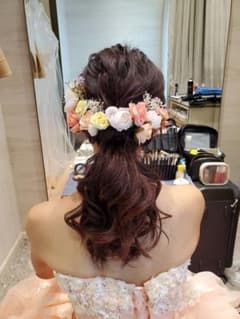 造花　髪飾り　結婚式　ウェディングのサムネイル