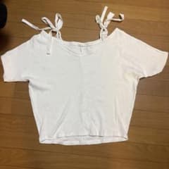リブカットソー ホワイト Lサイズのサムネイル