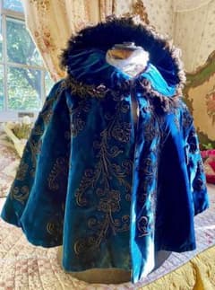 稀少フランスアンティーク1880年代ビクトリアンシルクベルベットケープドレス 稀少フランスアンティーク1880年代ビクトリアンシルクベルベットケープ