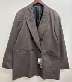 ジーナシス JEANASIS 25AW サキソニーパワショルジャケット グレー 