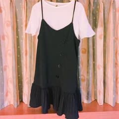 韓国 ワンピース ブラックのサムネイル