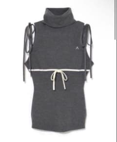 ANDMARY Adele ribbon tank gray - メルカリ