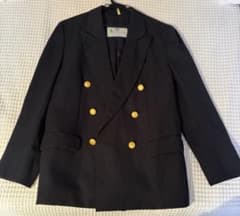 アクアスキュータム テーラードジャケット 紺ブレ 金ボタン ダブル