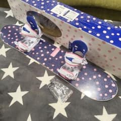 ロキシー 新品 118センチ スノーボード ビンディング セット 子供 