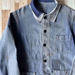 ボロの美学!!】40s 50s コットンツイル フレンチワークジャケット 襤褸