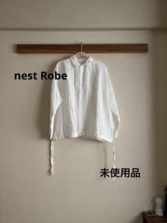 ネストローブ”リネン近江晒ドロストシャツ・白・未使用品 - メルカリ