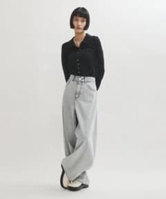 와이드 데님 바지 색소폰