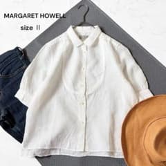 MARGARET HOWELL リネン100 半袖ブラウス 丸襟 - メルカリ