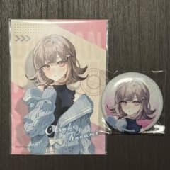 ダンガンロンパ ローソン 七海 千秋 L判ブロマイド 缶バッジ セット