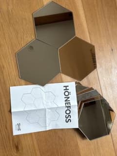 HÖNEFOSS 六角形 壁掛け鏡 10枚セットのサムネイル