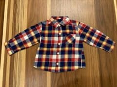 キッズ　チェック　シャツ　男の子のサムネイル