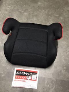 ブースターシート 黒 軽量 洗濯可 メッシュ ウォッシャブル 洗える 説明書付きのサムネイル