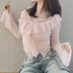 andmary Alison frill tops ピンク - メルカリ