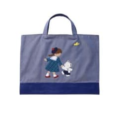 ファミリア familiar デニムレッスンバック familiar ファミリア デニムバッグ レッスンバッグ ブルー 25秋冬