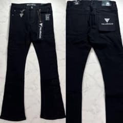 valabasasバラバサス サイドロゴブラックフレアスキニーデニム 30 新品 新作 valabasasバラバサス サイドロゴブラックフレアデニム 30 新品