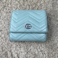 GUCCI ライトブルー 二つ折り財布のサムネイル