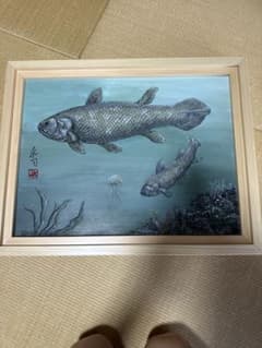 シーラカンス　漆喰の絵のサムネイル