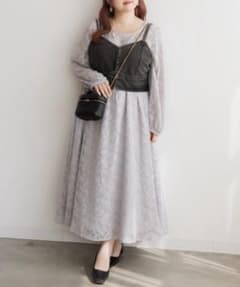 CLETTE ジャガード花柄シアーワンピースのサムネイル