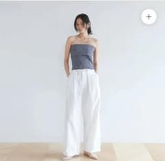 searoomlyn 2tuckナイロンボリュームパンツホワイト M タグ付き - メルカリ
