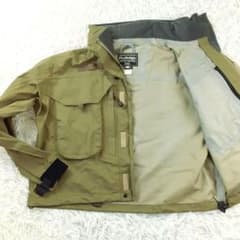 美品◎パズデザイン フィッシングジャケット カーキ 枯草色 ショートレイン 美品◎パズデザイン フィッシングジャケット カーキ 枯草色 ショート