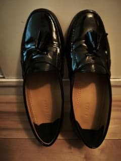訳あり COLE HAAN タッセルローファー ブラックのサムネイル