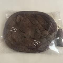 猫 キルティング コインケース 小物入れ ポーチ ブラウン 小銭入れ