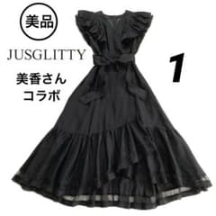 ジャスグリッティー 美香さんコラボ カシュクールワンピース フリル 