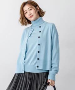 新品 23区 今季 完売 ピュアカシミヤ クルーネック カーディガン 38