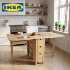 IKEA NORDEN ノールデン ゲートレッグテーブル バーチ 北欧スタイル