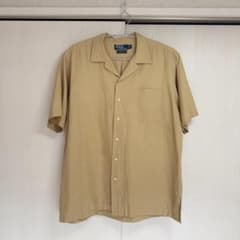 【CALDWELL】ラルフローレン オープンカラー 開襟シャツ ベージュ Lのサムネイル