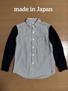 stop over ストライプ長袖シャツ（白・紺）のサムネイル