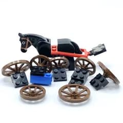LEGO★お城、馬車パーツ、馬、車輪のサムネイル