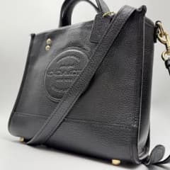 COACH デンプシー トート 22 ウィズ コーチ パッチ 2way ブラック COACH デンプシー トート 22 ウィズ コーチ パッチ 2way ブラック