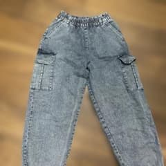 グレー カーゴパンツ ゴムウエストのサムネイル
