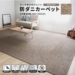 防ダニカーペット 江戸間 約6帖 モカミックスのサムネイル