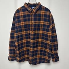 DIVIDED ネルシャツ チェック柄 長袖シャツ XL