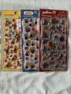 おさるのジョージ ミニオン スパイダーマン プチドロップステッカーのサムネイル