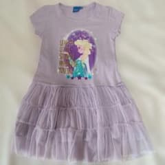 Disney Frozen Elsa 8-year-old (128cm) Short-sleeved dress, purple