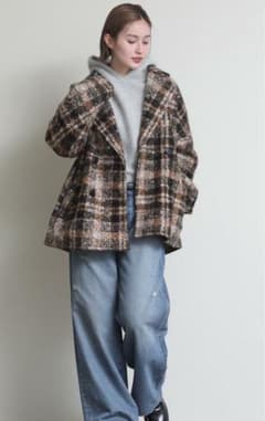 Gready Brilliant Re Fiina ブークレチェックコート Gready Brilliant Re Fiina ブークレチェックコート - メルカリ