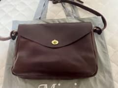 超美品　mimiberryレザーショルダーバッグ ボルドー　フランクのサムネイル