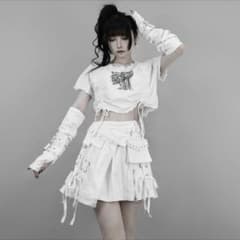 DimMoire デニムラップミニスカート White Mサイズ 未開封 - メルカリ