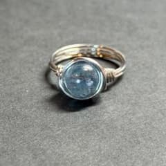 WR774 天然石 パワーストーン ワイヤーリング ガーネットインカイヤ