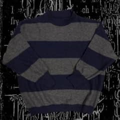 00s ボーダー ニット ロンt ロック グランジ y2k archive - メルカリ