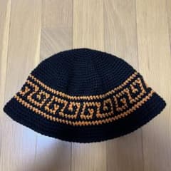 クラッシャーハット　ビーニー 黒・オレンジのサムネイル