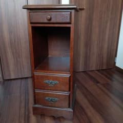 昭和レトロ家具 越後民芸 木製電話台・サイドチェスト高さ約86cm