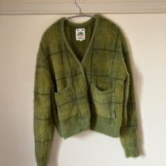 UNIF チェックカーディガン グリーン Sのサムネイル