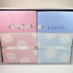 LANVIN COLLECTION 綿毛布 2枚セット ペア ピンク ブルー - メルカリ