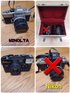 ★昭和レトロ★Konica 一眼レフカメラセット　訳あり品 一眼レフカメラセット レトロ ジャンク - メルカリ フィルムカメラ