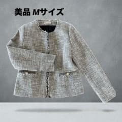 【美品】しまむらmln.x.koko ノーカラージャケット M 卒園式 入学式のサムネイル