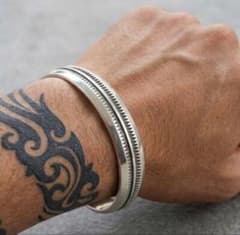 シルバー925 刻印 バングル メンズ メキシカンジュエリー ヴィンテージ